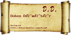 Dobos Dömötör névjegykártya