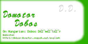 domotor dobos business card